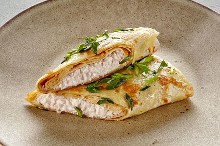 Блин с ветчиной и сыром