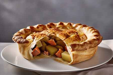 Пирог с горбушей и картофелем