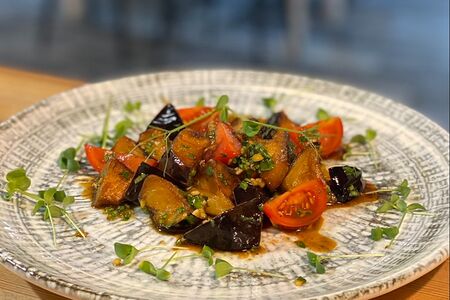 С хрустящими баклажанами