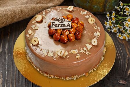 Орехово-карамельный торт замороженный