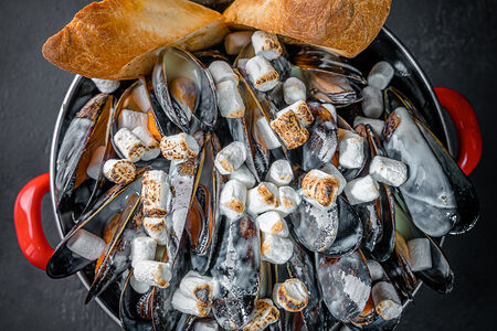 Мидии Сгущенка, маршмеллоу