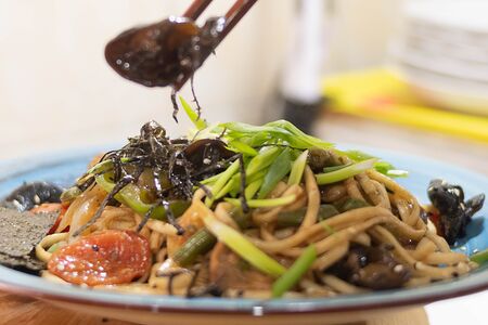 Удон с говядиной