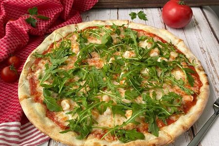 Креветки и руккола