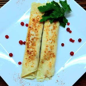 Блинчики с ветчиной и сыром