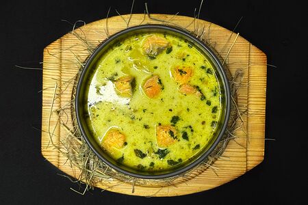 Сливочный суп с лососем