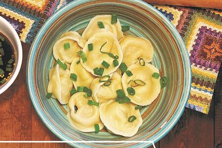 Бульон куриный с пельменями