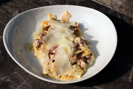 Папарделле с лисичками