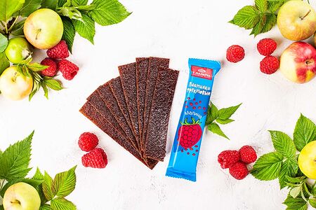 Фруктовые пастилки без добавления сахара с яблоком со вкусом малины