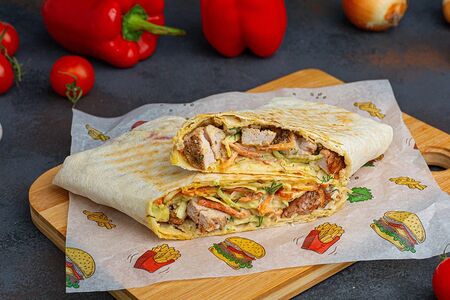 Шаурма со свининой в обычном лаваше XXL