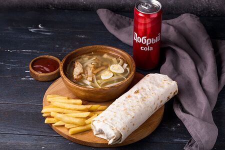 Мега Ланч с шавермой