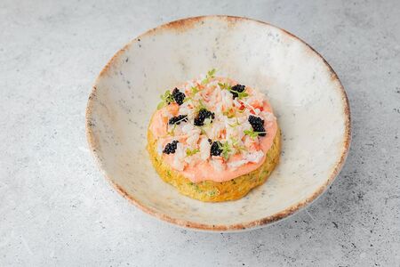 Оладьи из цукини с крабом