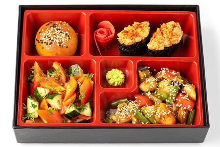 Бенто-Курица терияки с овощами