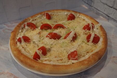 Пицца Цезарь с креветками