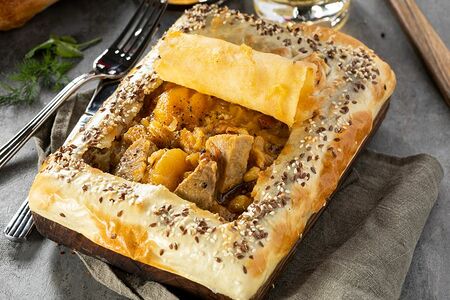 Тахта ковурма из баранины