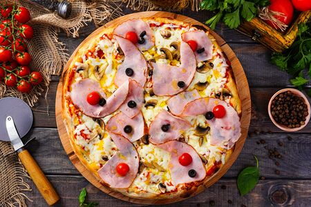 Римская пицца Ветчина грибы 38 см