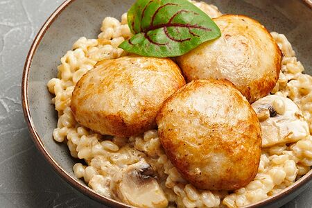 Котлеты из индейки с перлотто