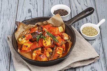 Овощи в печи с ароматным олио