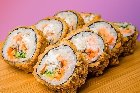 Ролл Темпура с лососем и угрем