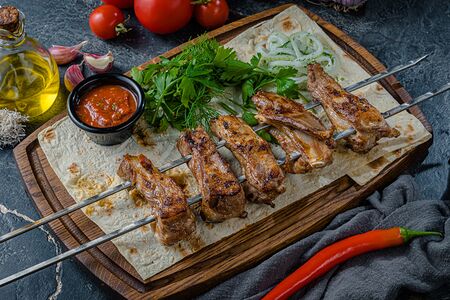 Шашлык из бараньих ребрышек