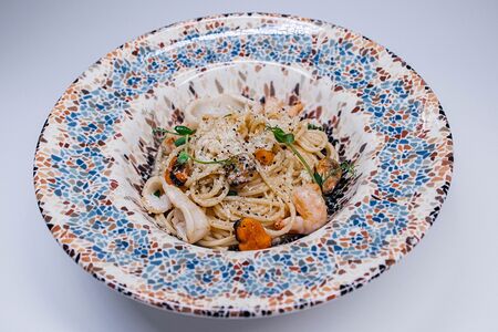 Спагетти с морепродуктами