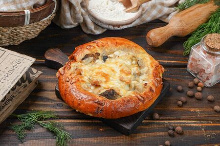 Гнездо с курицей и грибами