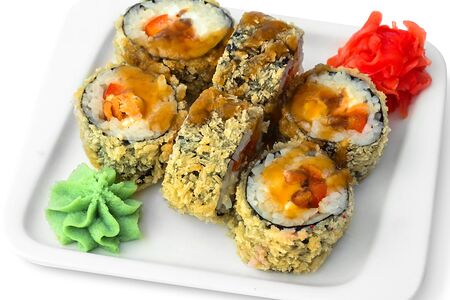 Темпура ролл с лососем Терияки