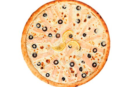 Пицца с лососем