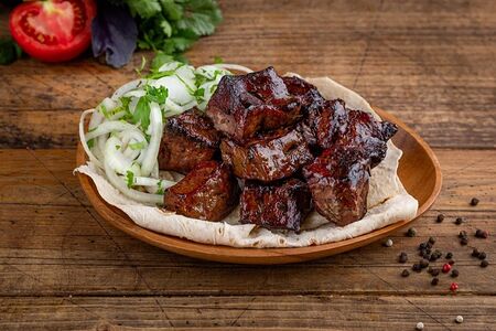 Шашлык из говяжьей печени