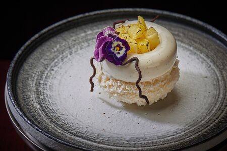 Экзотический Тарт с кокосовым кремом и печёным ананасом