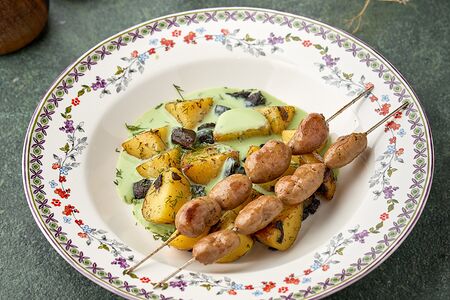 Верченые кроличьи почки с картофелем