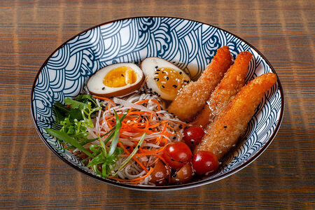 Рамен с креветкой темпура