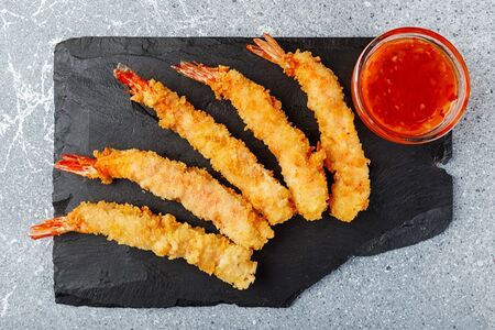 Креветки без хвоста в панировке