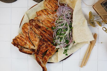 Курица на углях