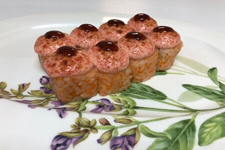 Запеченный с мидиями