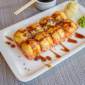 Запечённый ролл с курицей