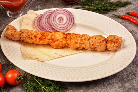 Шашлык из куриного филе