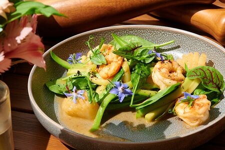 Паста из молодого кабачка с морепродуктами