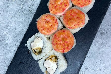 Запеченный с мидиями