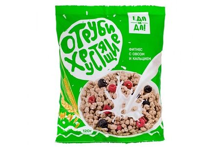 Отруби хрустящие Фитнес с овсом и кальцием Еда на Да
