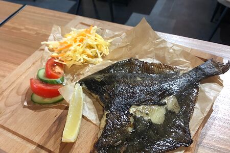 Балтийская камбала на углях