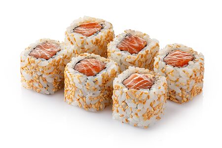 Ролл с лососем и трюфельной пастой