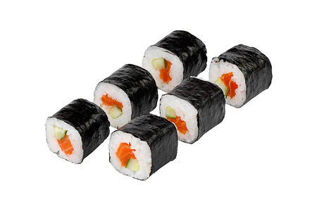 Ролл с лососем и огурцом