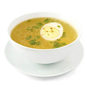 Бульон куриный с гренками