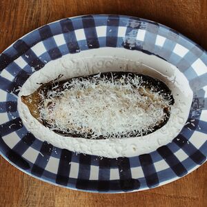 Мусака, фета, пармезан