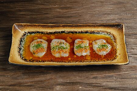 Тирадито из гребешка с понзу