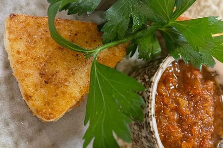 Шампиньоны, жареные с сыром сулугуни