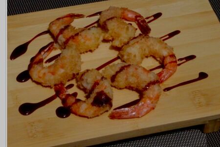 Креветки темпура под соусом унаги