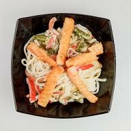 Лапша с лососем в сливочном соусе