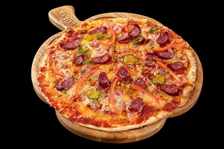 Фламекеш с колбасками и халапеньо