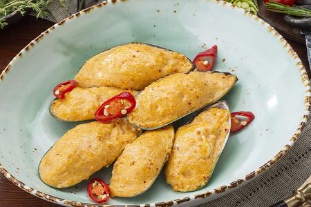 Мидии запечённые